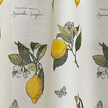 CHF Juego de Cortinas de Cocina Limón y Cenefa, 3 Piezas