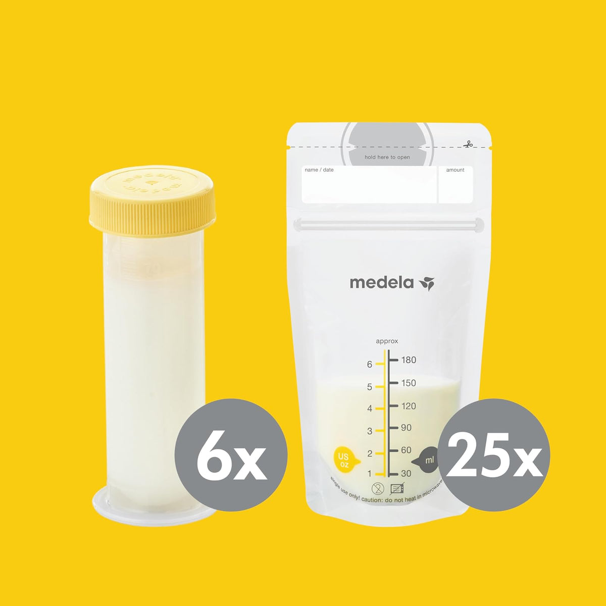 Medela | Set de Regalo para Alimentación y Almacenaje de Leche Materna | Lactancia | Biberones | Contiene: 3 biberones, 6 botellas y 25 bolsas