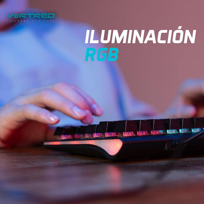 Perfect Choice Teclado Gamer Mecánico Compacto de Alto Rendiemiento Alpha