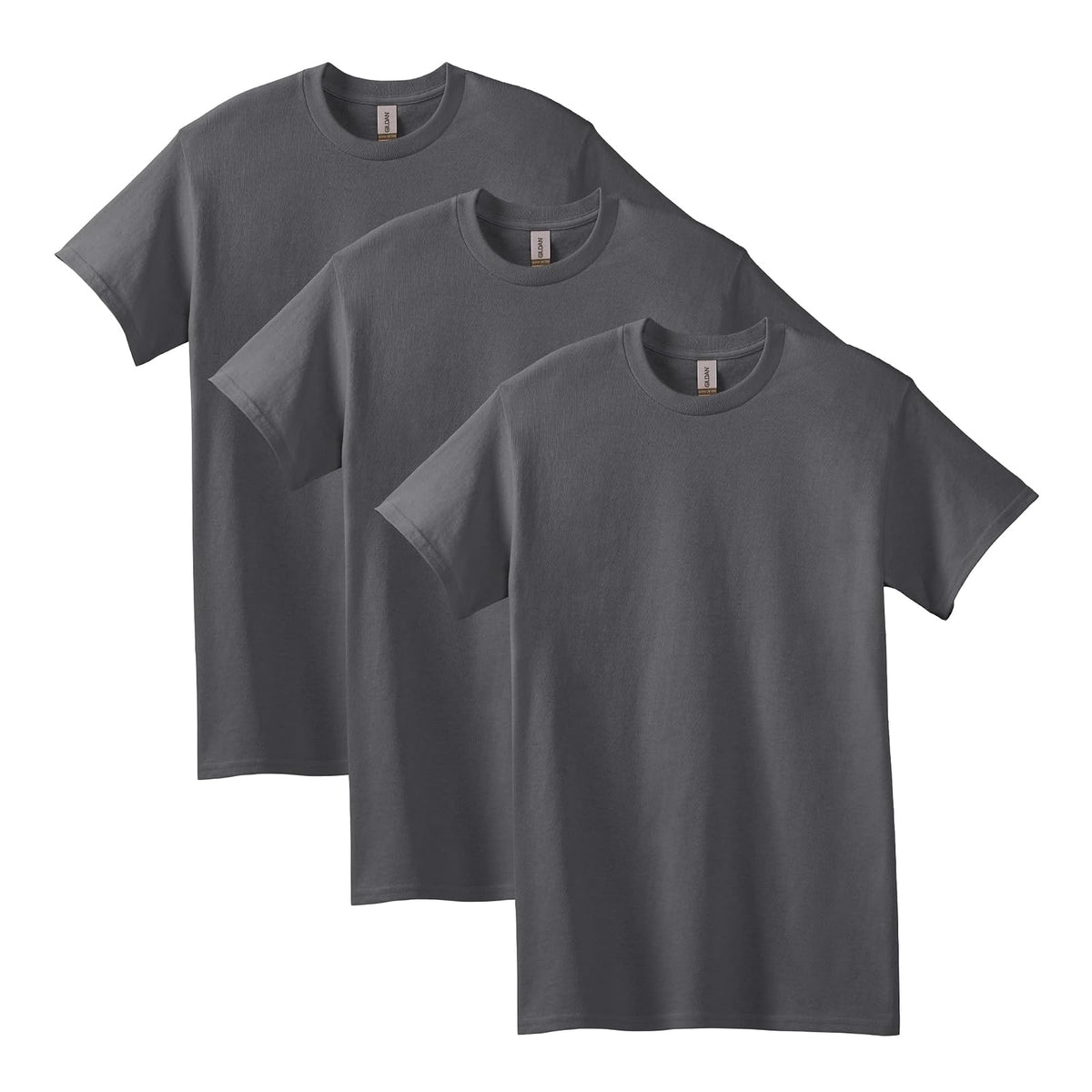 Gildan G5000 Camiseta de Algodón Pesado para Hombre - 3 - Carbón (paquete de 3) - G