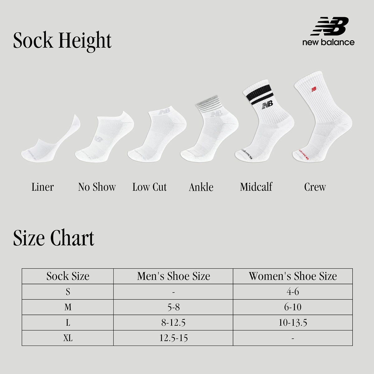 New Balance Low Cut 6 Pair Corte bajo, 6 pares Unisex adulto