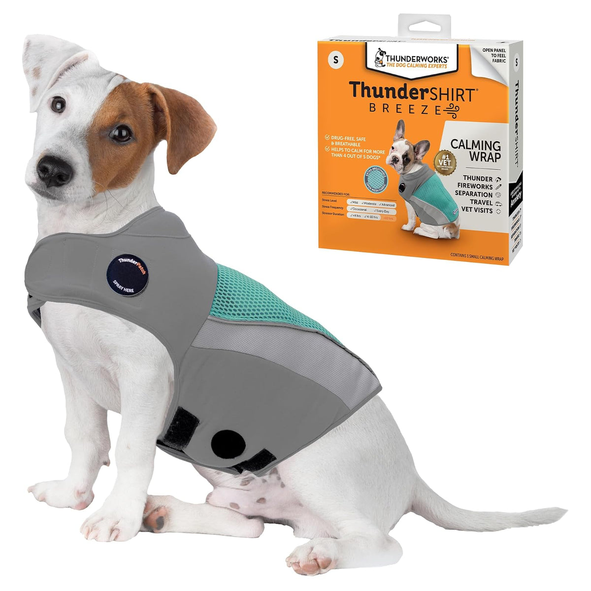 Thundershirt Breeze Chaleco Calmante para Perro - Agua - Pequeño