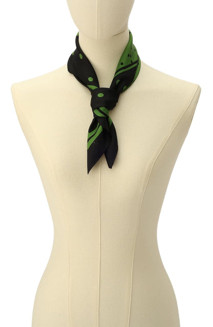 Kate Spade New York - BANDANA DE SEDA, Negro Verde Amargo, Talla única