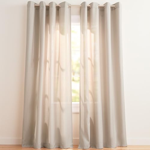 Exclusive Home Curtains - Cortinas con Ventana de Loha, Loha GT, Beige, 132.1 x 213.36 cm, 1, 2