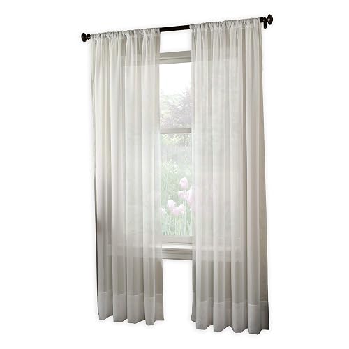 Curtainworks Soho Panel de Cortina Transparente, Tradicional, Blanco Winter, 59 by 63", 1