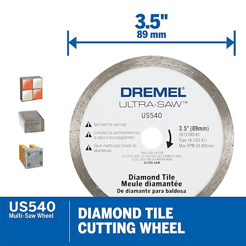 Dremel US540-01 Ultra-Saw - Hoja de diamante de 3.5 pulgadas, color blanco