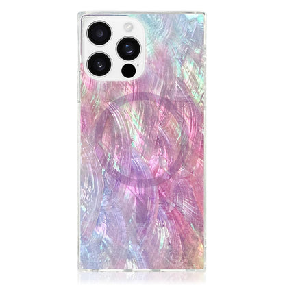FLAUNT Funda Protectora Cuadrada para iPhone 16 Pro Max, Compatible con MagSafe - iPhone 16 Pro Max - Madreperla rosa