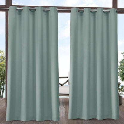 Exclusive Home Cortinas Delano Panel Par, Seafoam, 1.37 m x 2.13 m, 1, 1