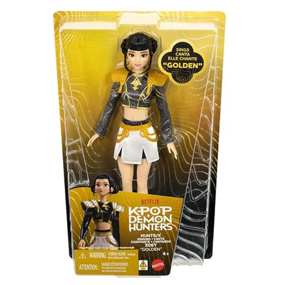 KPOP Demon Hunters Muñeca con Canciones Zoey | Use un vestido de diseñador extraíble, 5 articulaciones posicionables, inspirado en la película