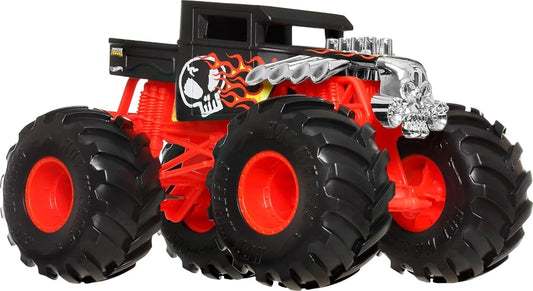 Hot Wheels Monster Trucks Vehículo de Juguete Bone Shaker Escala 1:24 para niños de 3 años en adelante