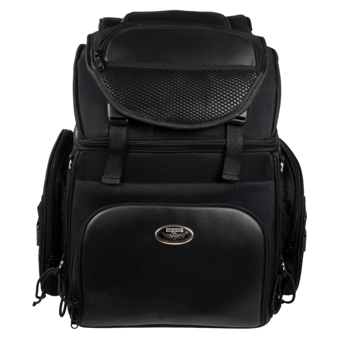 Shaf International SH689 Black Large 1200D Nylon Sissy Bar Bag
