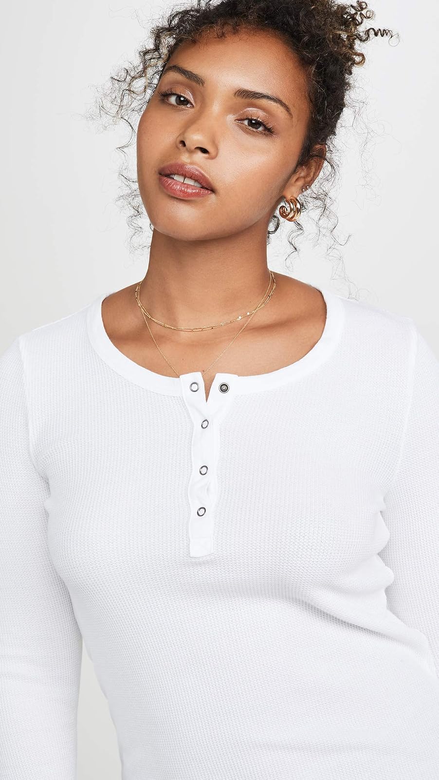 Splendid - Camisa térmica Henley de Manga Larga para Mujer