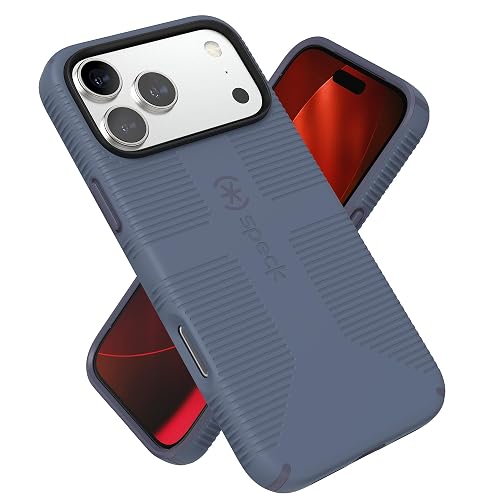 Speck CANDYSHELL Grip +MS Funda para iPhone 17 Pro MAX, Color Azul Misterioso, Tela Vaquera descolorada, Agarre Protector Delgado, protección contra caídas, Compatible con MagSafe