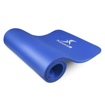 ProsourceFit - Esterilla de Yoga Extra Gruesa con Espuma Cómoda y Correa de Transporte - 1,3 cm de Espesor x 180 cm de Largo