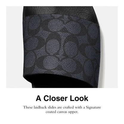 Coach Signature - Diapositiva de lona revestida para hombre