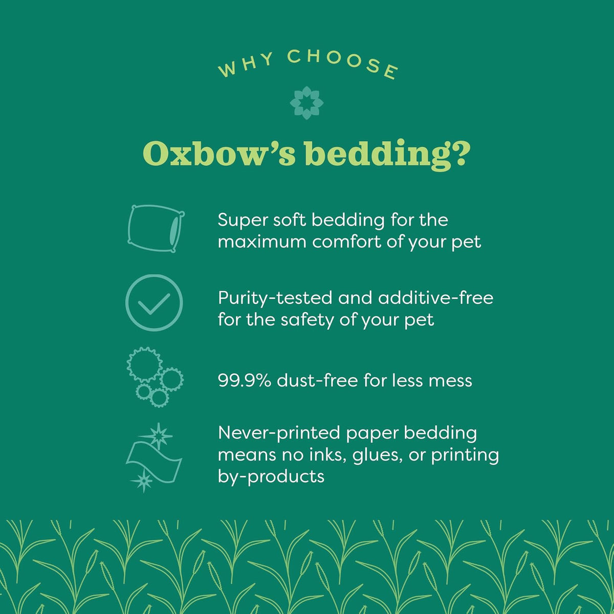 Oxbow Animal Health Pure Comfort Ropa de Cama, Natural, Bolsa de 56 litros