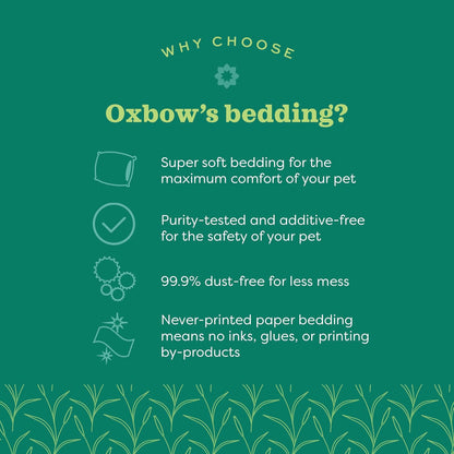 Oxbow Animal Health Pure Comfort Ropa de Cama, Natural, Bolsa de 56 litros
