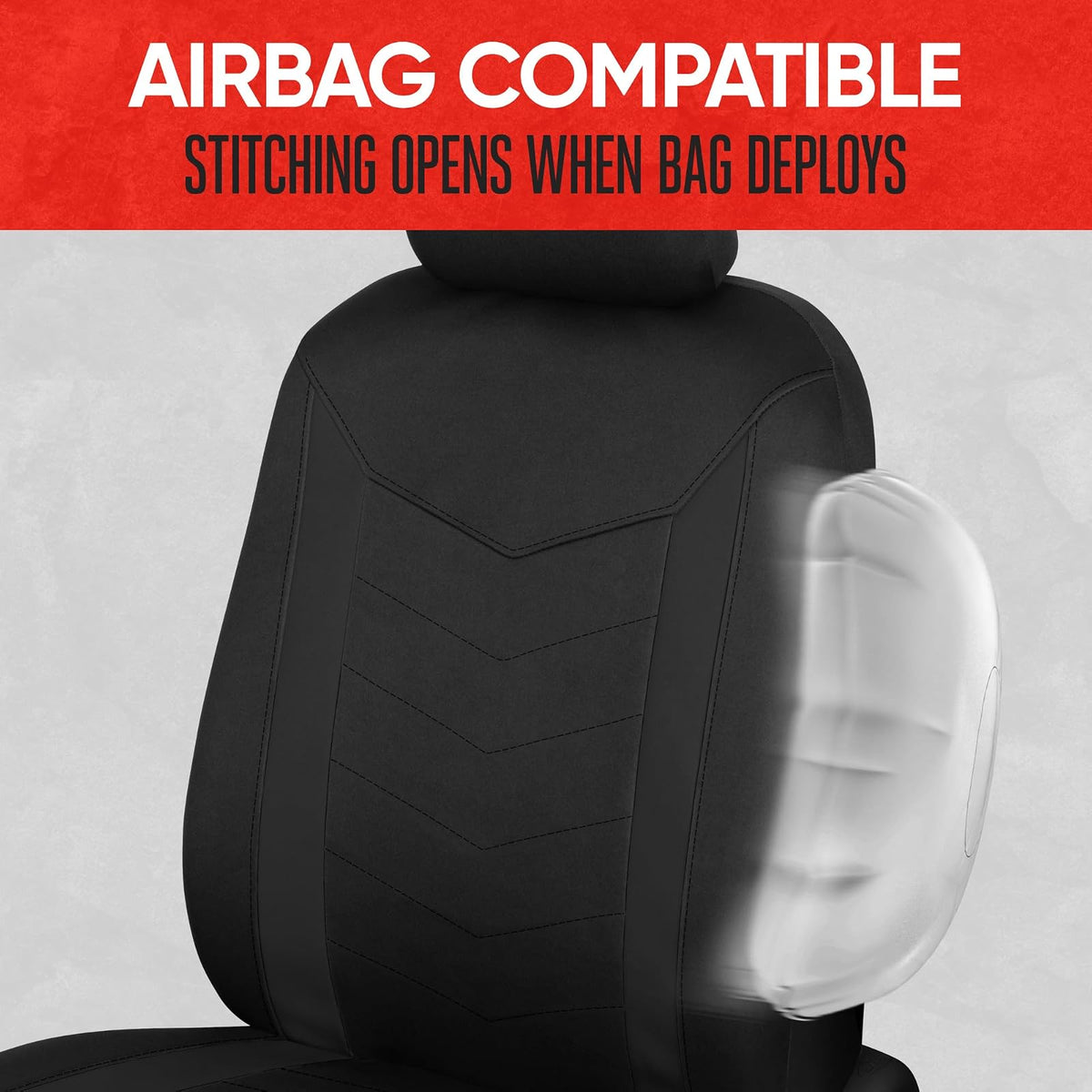 Motor Trend SpillGuard 2 Funda de Asiento Negro para Automóviles y Asiento para Camión – Forros para Asientos de Carro