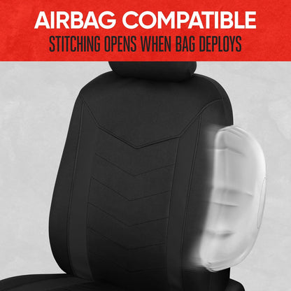 Motor Trend SpillGuard 2 Funda de Asiento Negro para Automóviles y Asiento para Camión – Forros para Asientos de Carro