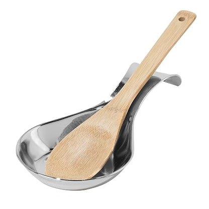 Oggi Descanso de acero para cuchara, Stainless, 8.25 inch by 4.5 inch, 1