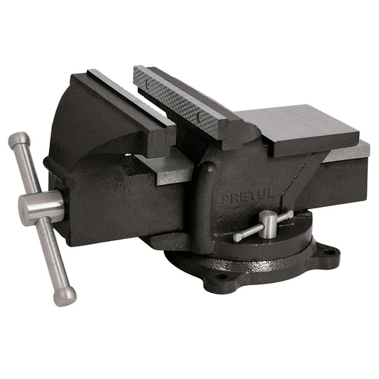 Pretul TB-5P, Tornillos de banco, hierro gris, base giratoria 360°, 5"