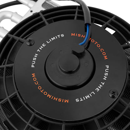 Mishimoto MMOC-F Enfriador de Transmisión Resistente con Ventilador Eléctrico, Plateado