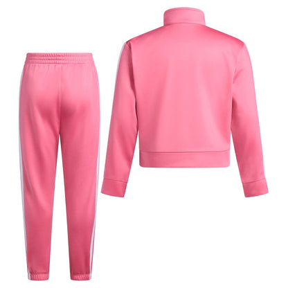 adidas Conjunto clásico de chamarra de tricot y pantalones deportivos con cierre frontal Juego de pistas de tricotNiñas