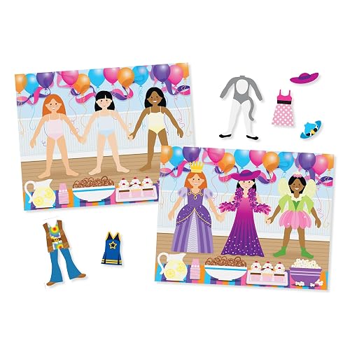 Melissa & Doug Bloc de Autoadhesivos de Prendas de Vestir Reutilizables (5 Fondos, más de 165 calcomanías)