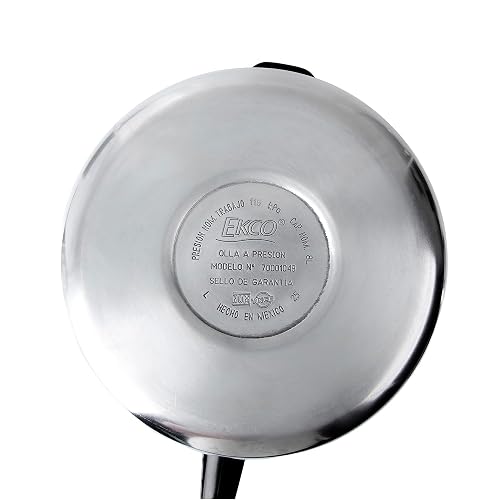Ekco | Olla Express 8 Litros Classic Aluminio con 6 Sistemas de Seguridad | Cuerpo y tapa de aluminio, Cocción rápida, Certificado NOM, Cocina saludable