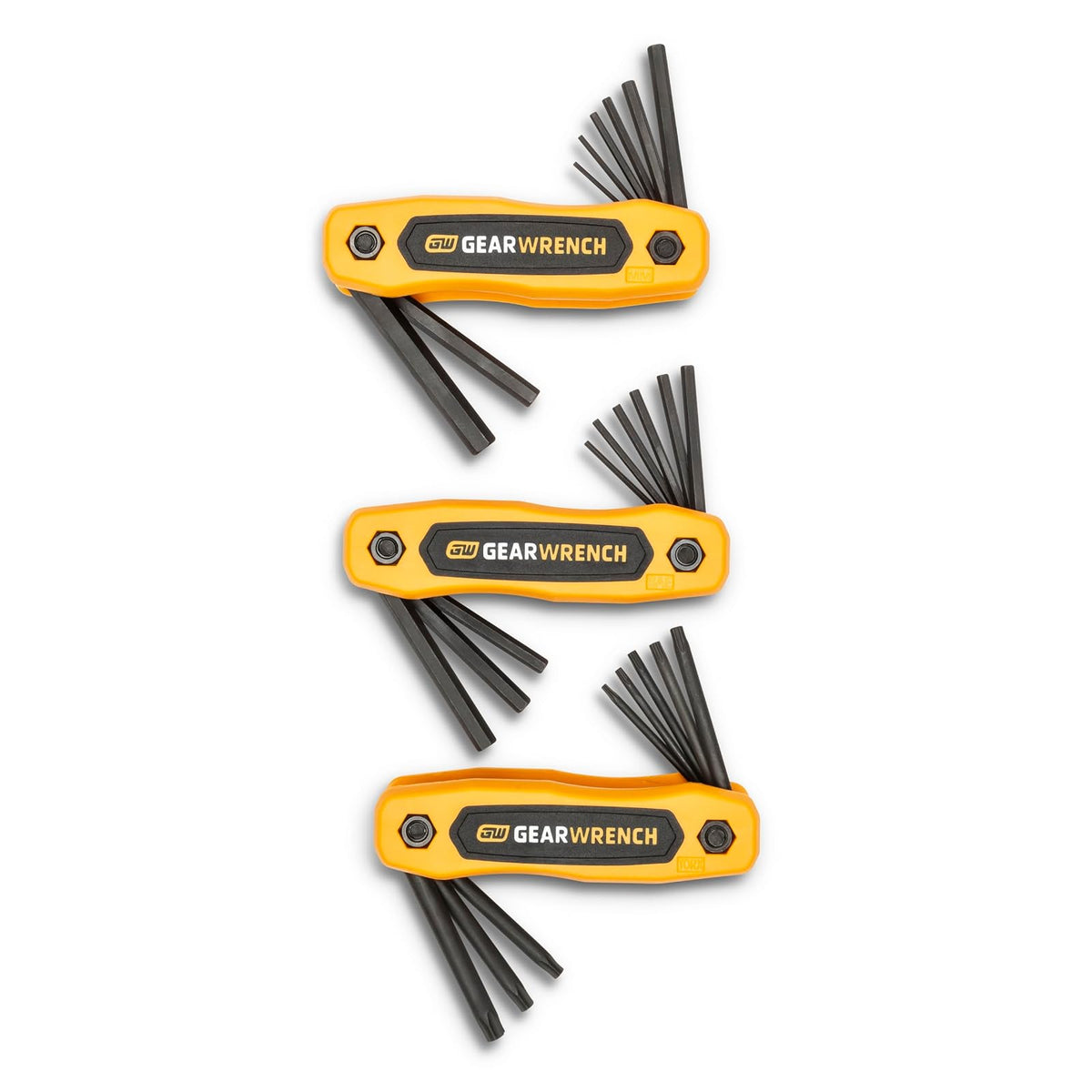 GearWrench 83512 - Juego de 25 llaves Allen plegables SAE/métricas/Torx