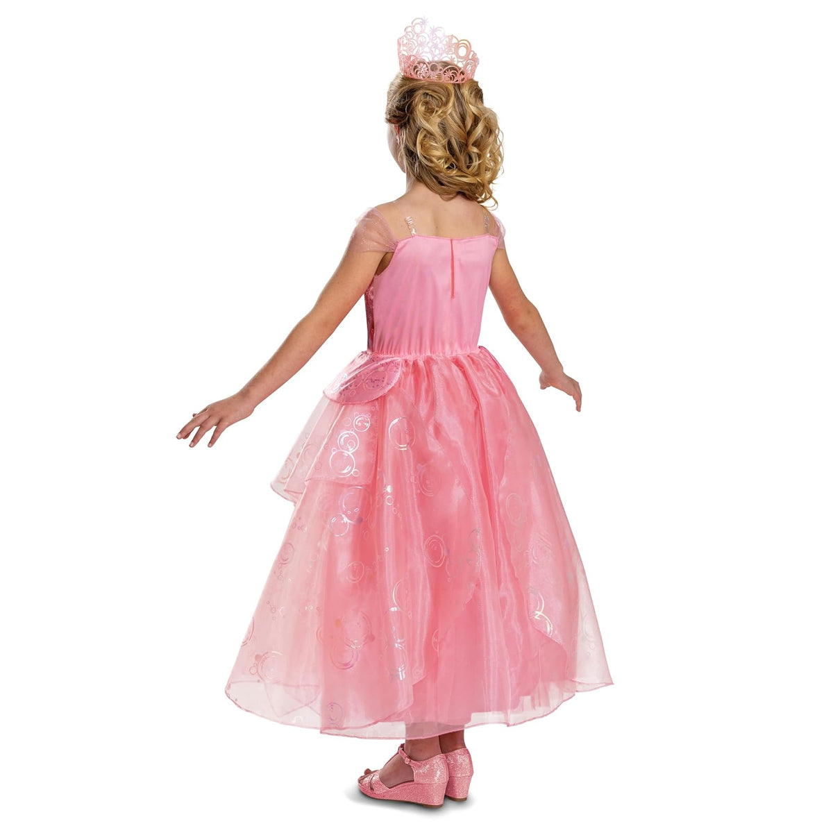 Disguise Wicked Glinda Costume for Girls, Deluxe Official Wicked Pink Glinda Costume Dress Disfraz Infantil