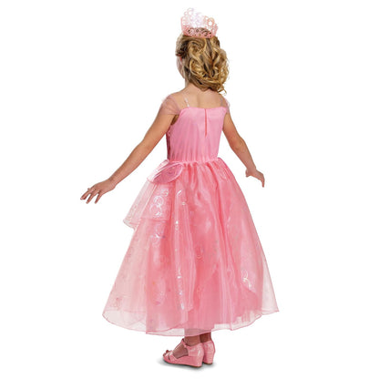 Disguise Wicked Glinda Costume for Girls, Deluxe Official Wicked Pink Glinda Costume Dress Disfraz Infantil