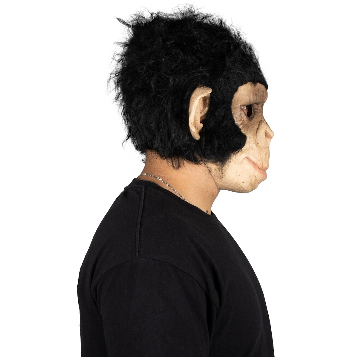 Chimp George, Máscara de Monkey Chango Gorila con Pelo, Máscaras de Animales para Disfraz de Mono, Ideal para Halloween y Fiesta de Disfraces