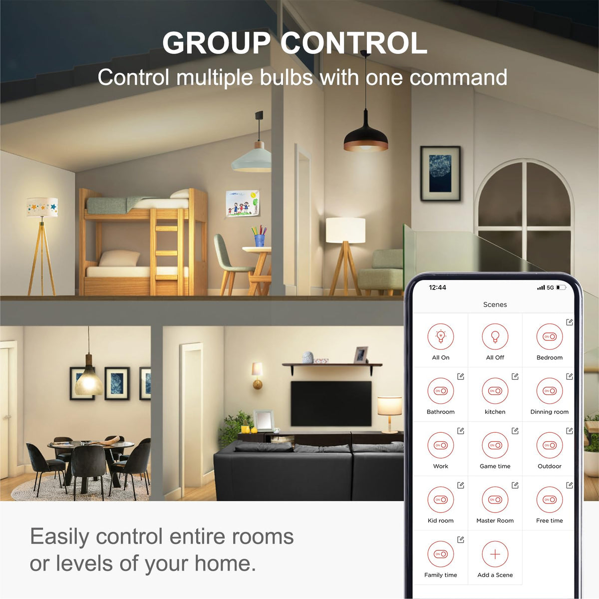 Sengled - foco de luz Alexa, bombillas inteligentes, bombillas inteligentes que funcionan con Alexa y Google Assistant, bombillas WiFi A19 blanco suave (2700 K), no requiere concentrador, 800 lm