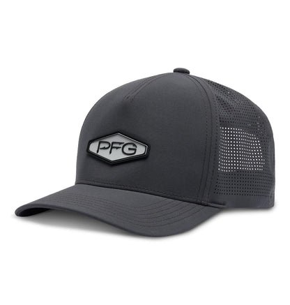 Columbia PFG Elite 3D Stretch Snap Back Gorra de Bola Unisex Adulto - Talla Única - Insignia de tiburón - ganchos
