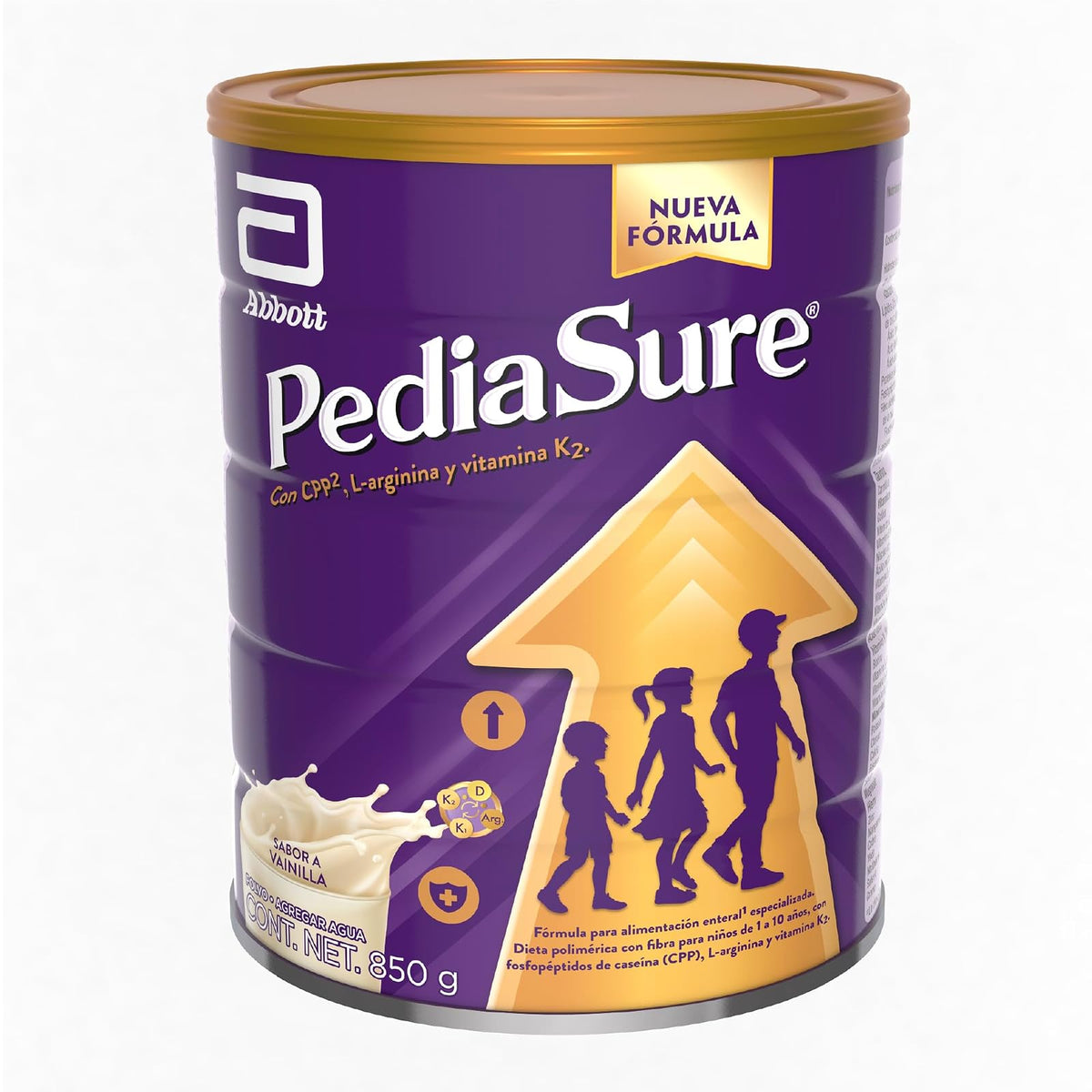 PediaSure Vainilla- Alimentación Especializada Polvo 850 g | Formula especializada para niños de 1 a 10 años con 5 grupos de nutrientes clave que apoya el crecimiento de los huesos.