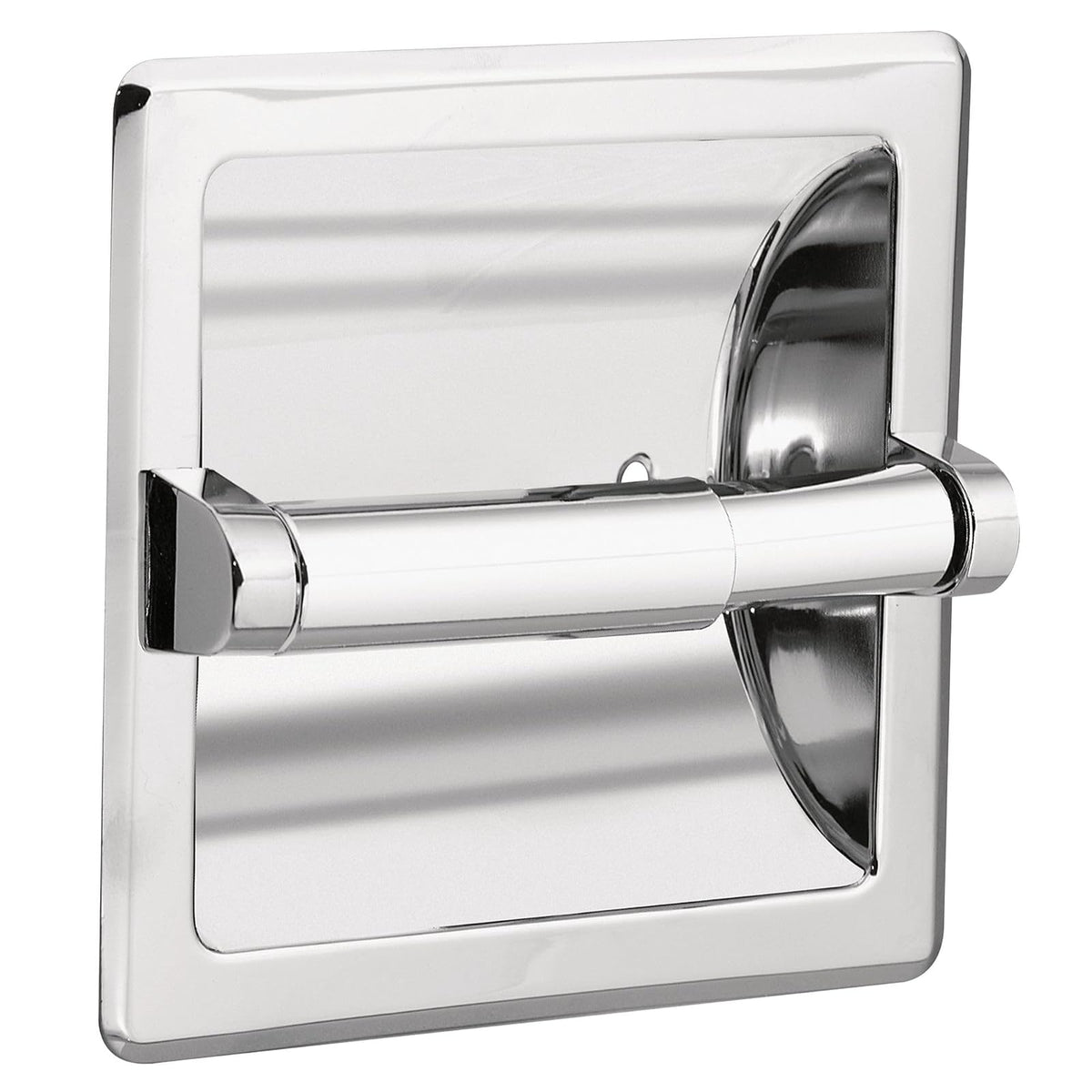 Moen 2575 Soporte de Papel Higiénico Empotrado | Chapado en cromo, bandeja extraíble transparente, diseño minimalista