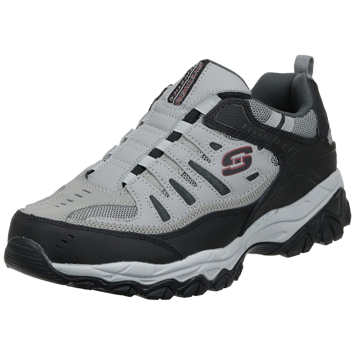 Skechers Tenis para Hombre con Espuma Viscoelástica - 32.0 cm - Gris - Negro