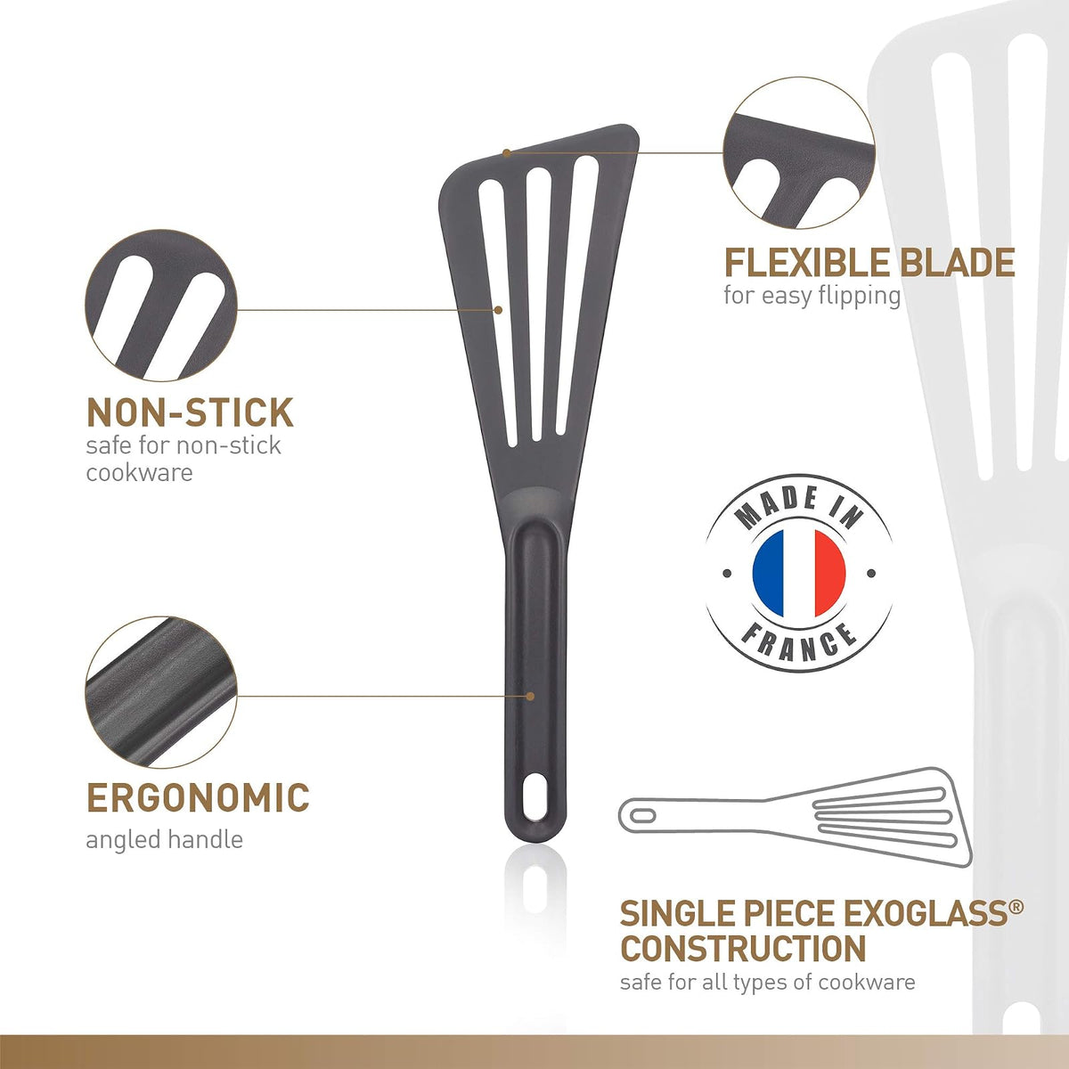 Master Chef Spatule Pelton espátula, Gris, 1