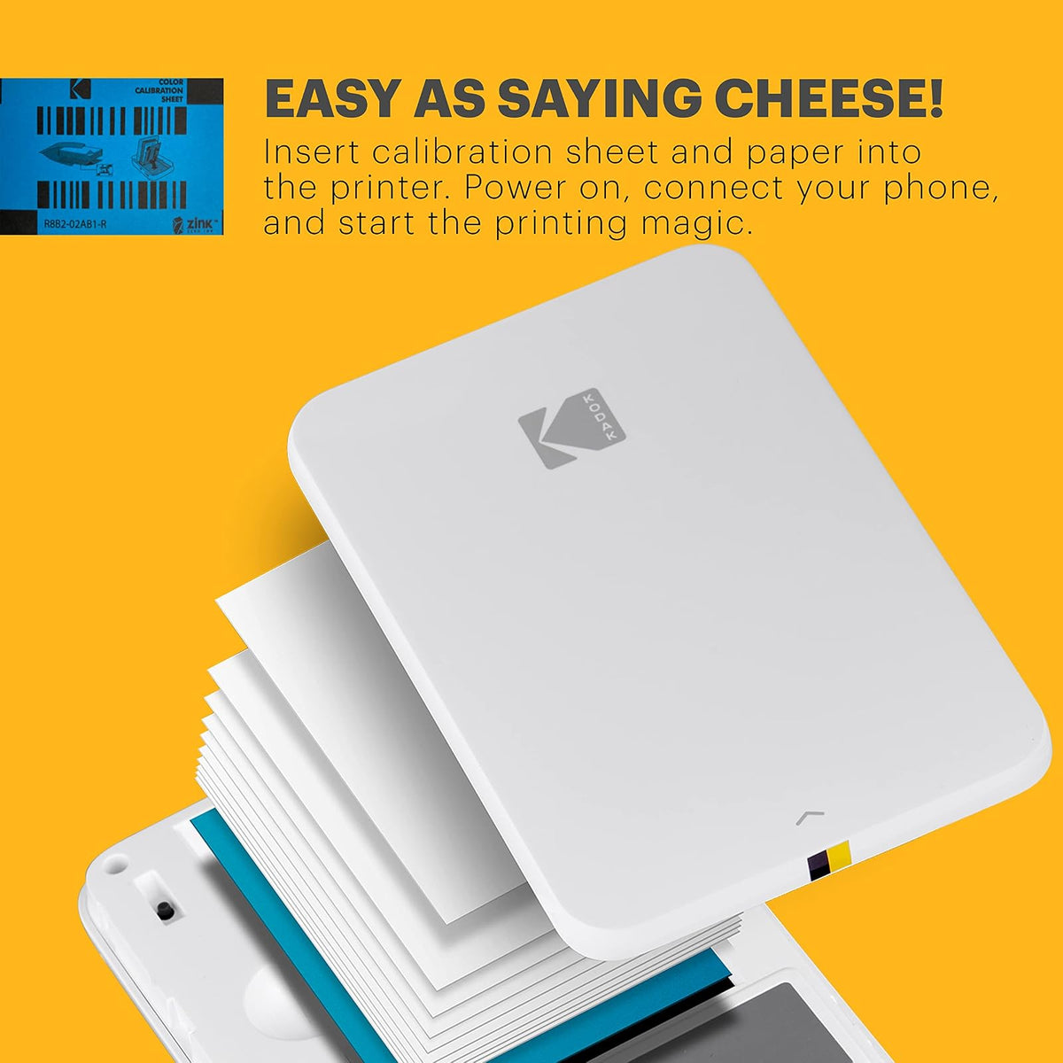 KODAK 2"x3" Premium Zink Photo Paper (100 Sheets) Compatible with PRINTOMATIC, Smile and Step Cameras and Printers