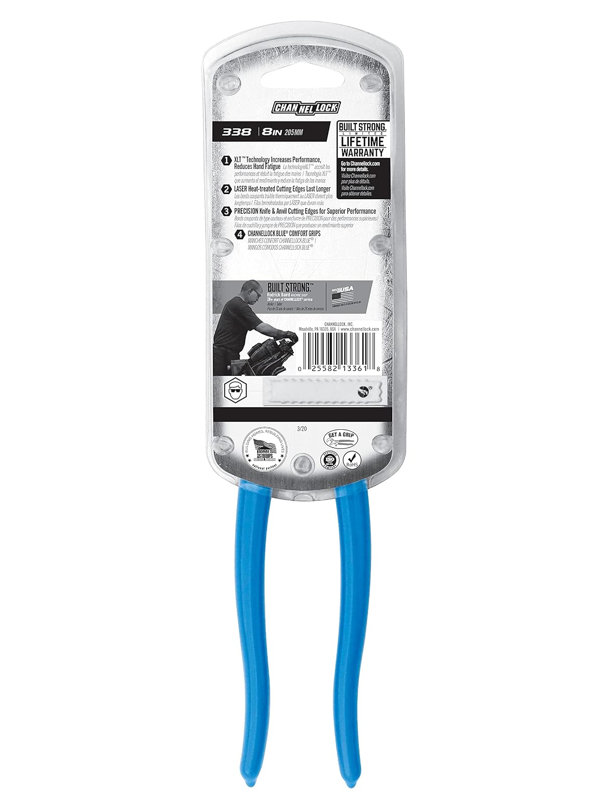 Channellock 338 Pinza de Corte Diagonal de 8"