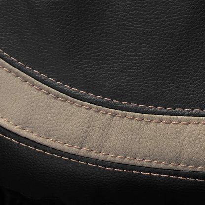 Motor Trend M424 Beige Synth Leather Snake Eyes Performance Seat Covers for Car Truck Van SUV