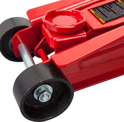 BIG RED T825051-1 Torin Gato hidráulico de Perfil bajo para Piso con Carro, Bomba de elevación rápida de pistón único, Capacidad de 2.5 toneladas (5,000 LB) - Rojo