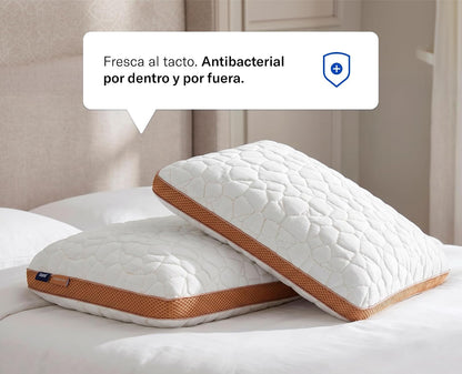 Luuna Almohada Copper Care con Infusión de Cobre y Memory Foam – Termorregulación, Propiedades Antimicrobianas y Soporte Ergonómico