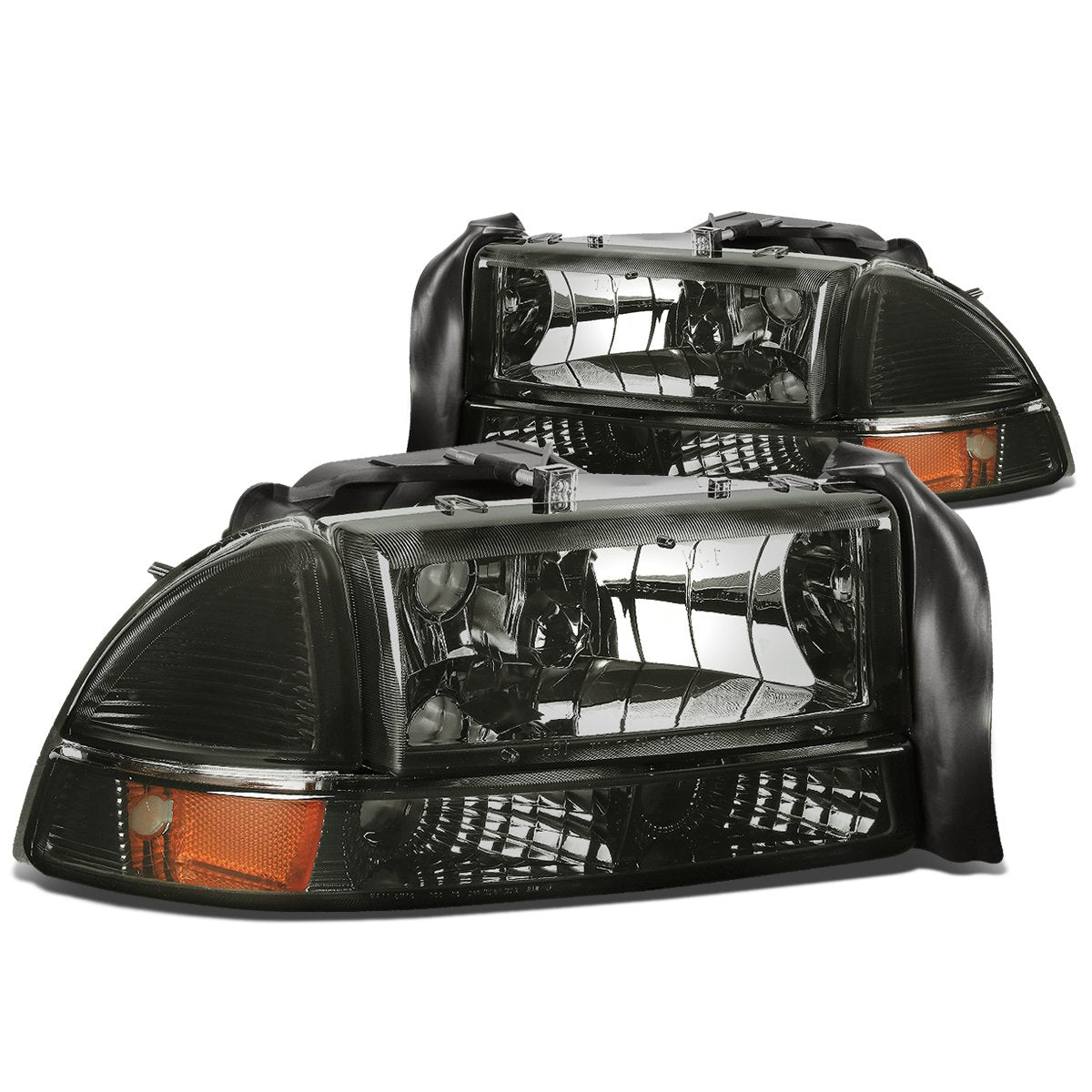 DNA Motoring Conjunto de Faros Delanteros, Lado Conductor y Pasajero - HL-OH-DD974P-SM-AM