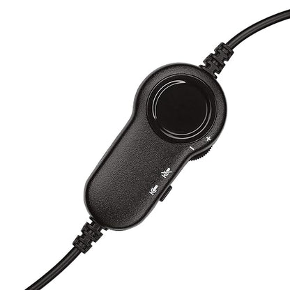 Logitech H151 Diadema con Cable, Sonido Estéreo con Micrófono Giratorio, Jack 3,5mm, Controles Integrados, PC/Mac/Portátil/Tablet/Smartphone - Negro