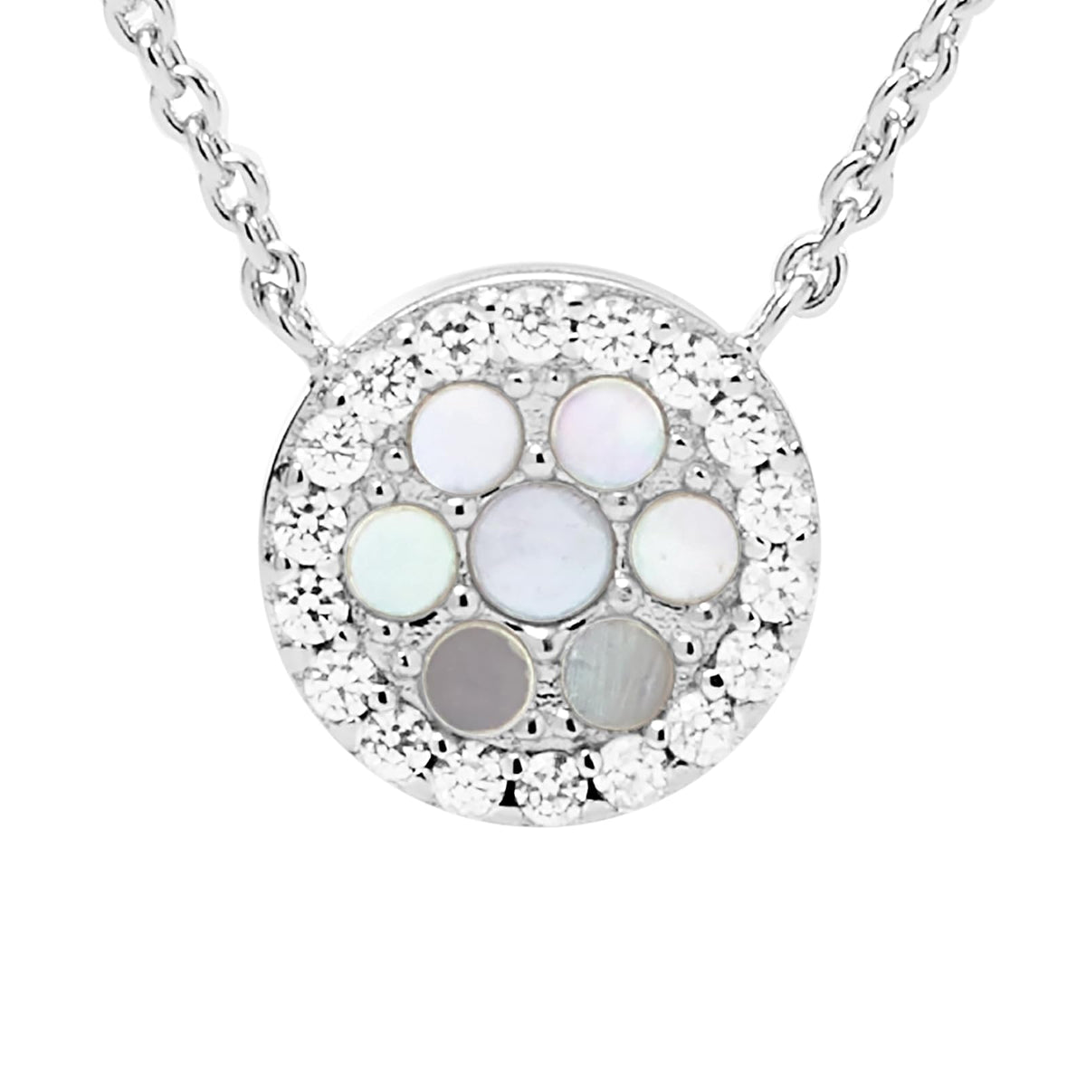 Collar con colgante Fossil Sterling JFS00520040 de plata de ley de color plateado para dama
