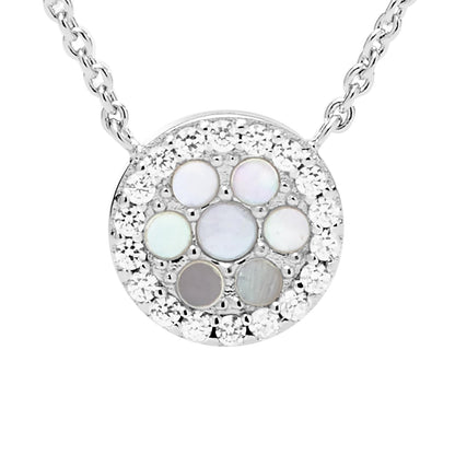 Collar con colgante Fossil Sterling JFS00520040 de plata de ley de color plateado para dama