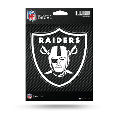 NFL Rico Industries - Calcomanía troquelada de Fibra de Carbono, tamaño Mediano de 5 x 7 Pulgadas, calcomanía troquelada de Vinilo, Accesorio para Automóvil/camión/hogar