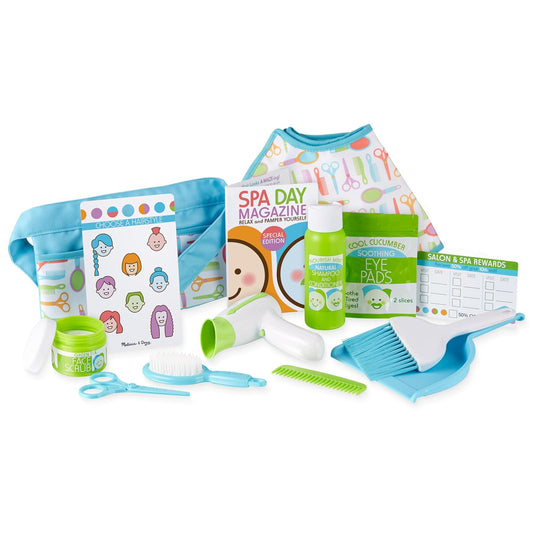 Melissa & Doug Love Your Look - Set para Juego de Salón y Spa – 16 Piezas para Jugar de Cuidado Facial y del Cabello (Sin Cosméticos Reales)